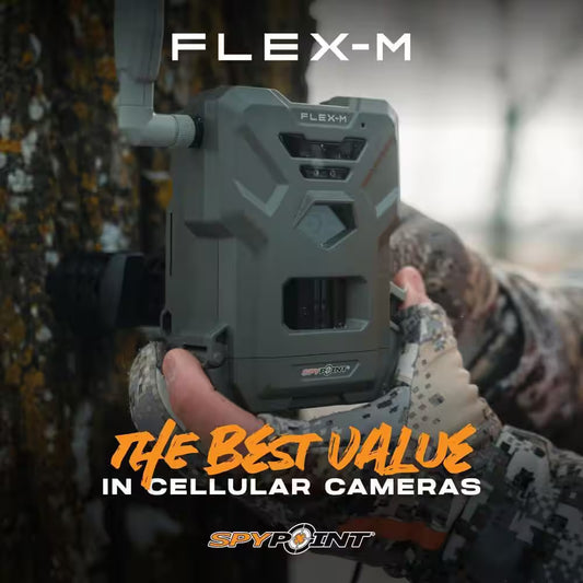 Flex-M Solar Bundle-Cellular Trail Cam W/Solar Panel, GPS, LTE, Night Vision, IP65, Motion Activated